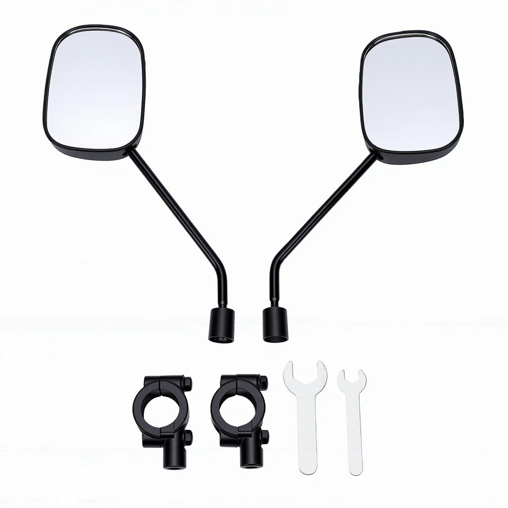 Handlebar Bike Mirrors HD Wide Vision Adjustable Angle Universal Bicycle Rear View Mirror for Motorcycle Bikes 8mm