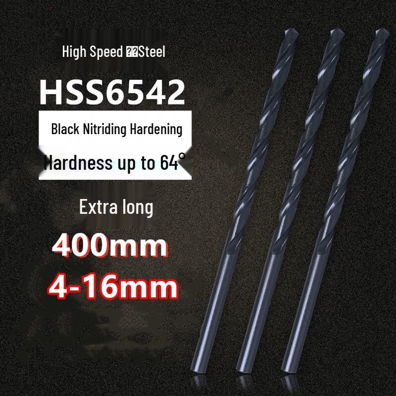 Black Nitride Extended HSS Straight Shank Twist Drill