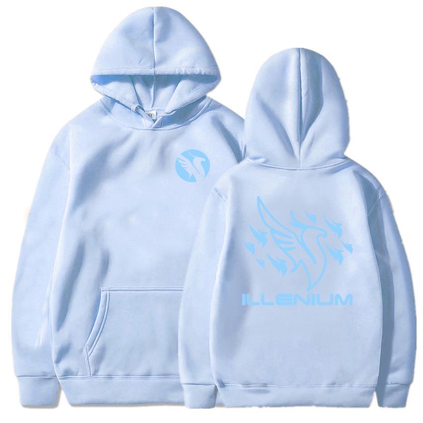 ILLENIUM Print Hoodies Long Sleeve Fashion Winter/Autumn Sweatshirts Fleece Warm Men Women Pullovers Streetwear Graphic Clothing