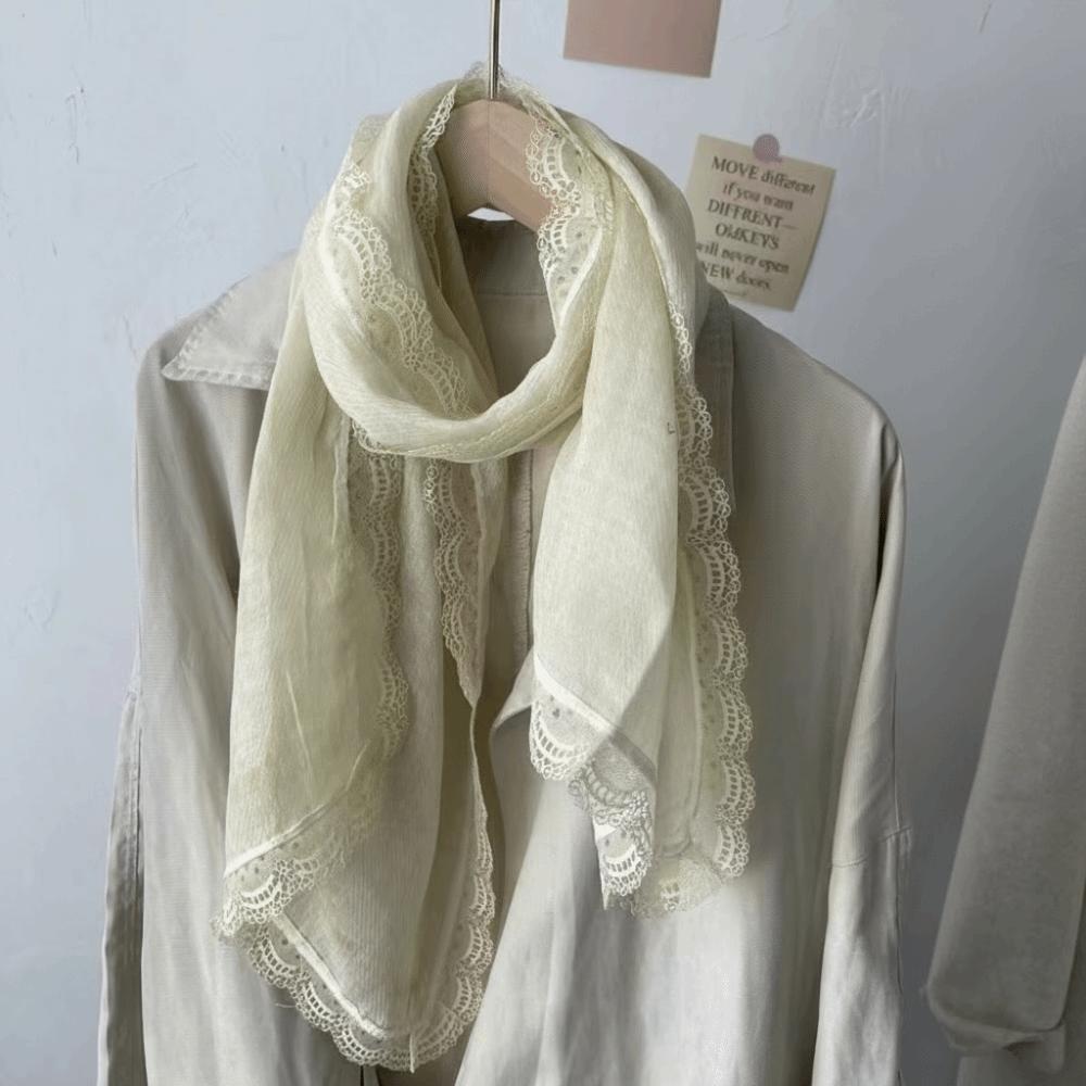 Solid Color Cotton Linen Scarf Elegant Silk Scarf Versatile Shawls Wraps  for Women