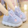 Fashion White Rabbit Hare Slippers Women's Cute Animal Platform Home Mules Shoes Girls Bedroom Plush Slides Slipper Ears Indoor Shoes