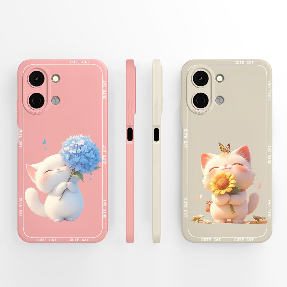 For Tecno Spark Go 3 / Pop 20 Case Creative Design Lightweight Phone Funda For Tecno SparkGo3 / POP20 Soft Liquid Silicone Shell