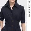 ELLASSAY Spring Cotton Blend Palace Shirt Dress EWW341Y08500
