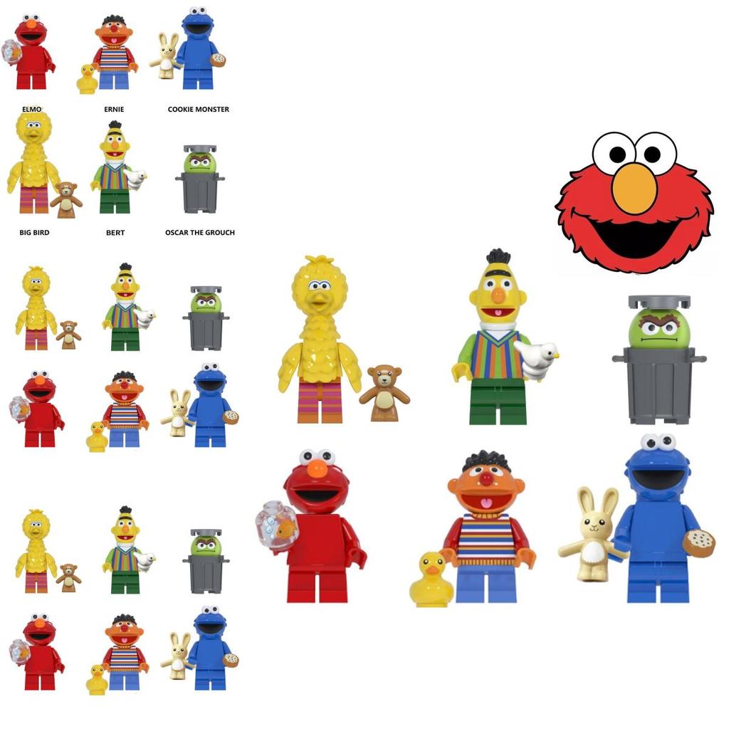 Sesame Street Neighborhood Friends Collectible Figures Set Of 6 For Kids