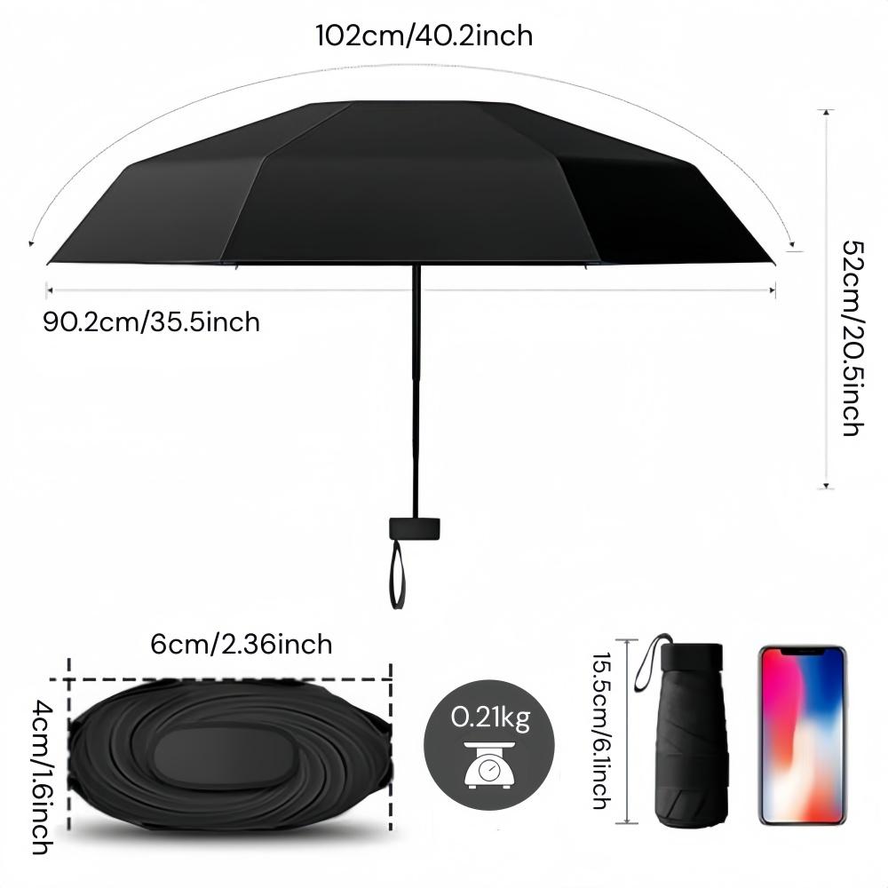 55% Off Mini Sun Umbrella Small Pocket Rain Folding Umbrella Ultra-Light UV Protection Umbrella Pocket Parasol,Rain Or Shine