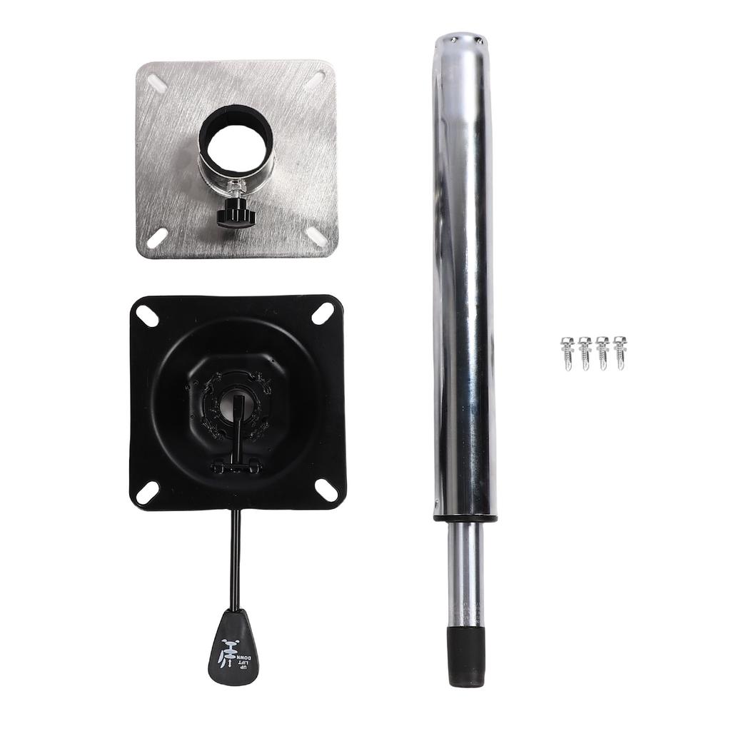 Boat Seat Pedestal Adjustable 21.65in to 29.53in Riser Base Stainless Steel Removable Boat Post Base Kit