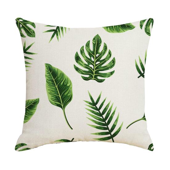 Federa Cuscino con Stampa Floreale, Copricuscino Traspirante per Tutte le Stagioni, Federa Cuscino con Design Botanico Nordico Tropicale, Morbida Custodia Decorativa per Cuscino per Divano Letto Sedia