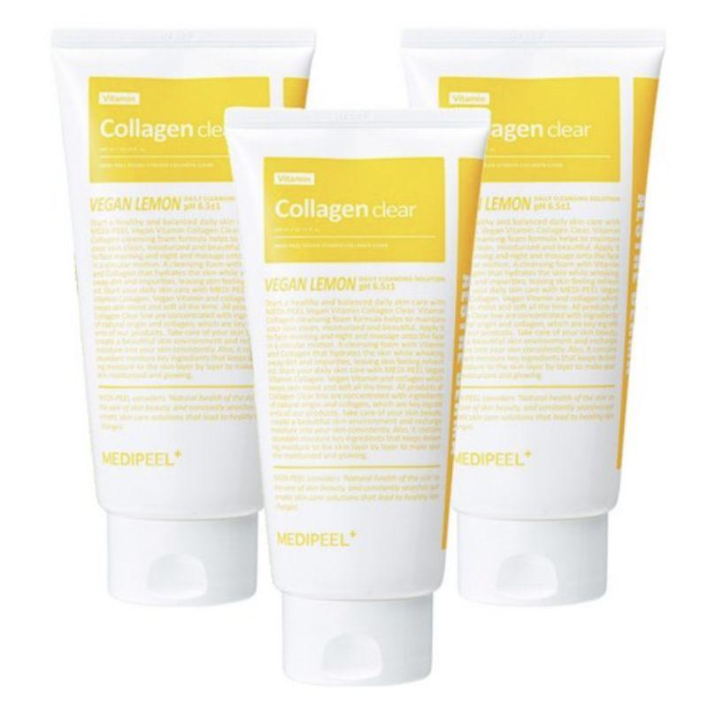 MEDI-PEEL Vegan Vitamin Collagen Clear Foam Cleanser 300ml | Brightening & Deep Cleansing Facial Foam with Vegan Collagen