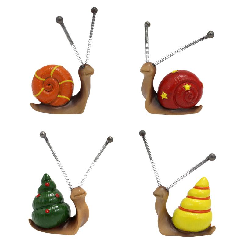 

4-piece set of snail resin handicrafts, courtyard and garden decoration ornaments, bonsai statues, home decoration small ornamen