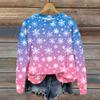 Women's Christmas Printed Casual Fashion Long Sleeve Round Neck Pullover Top