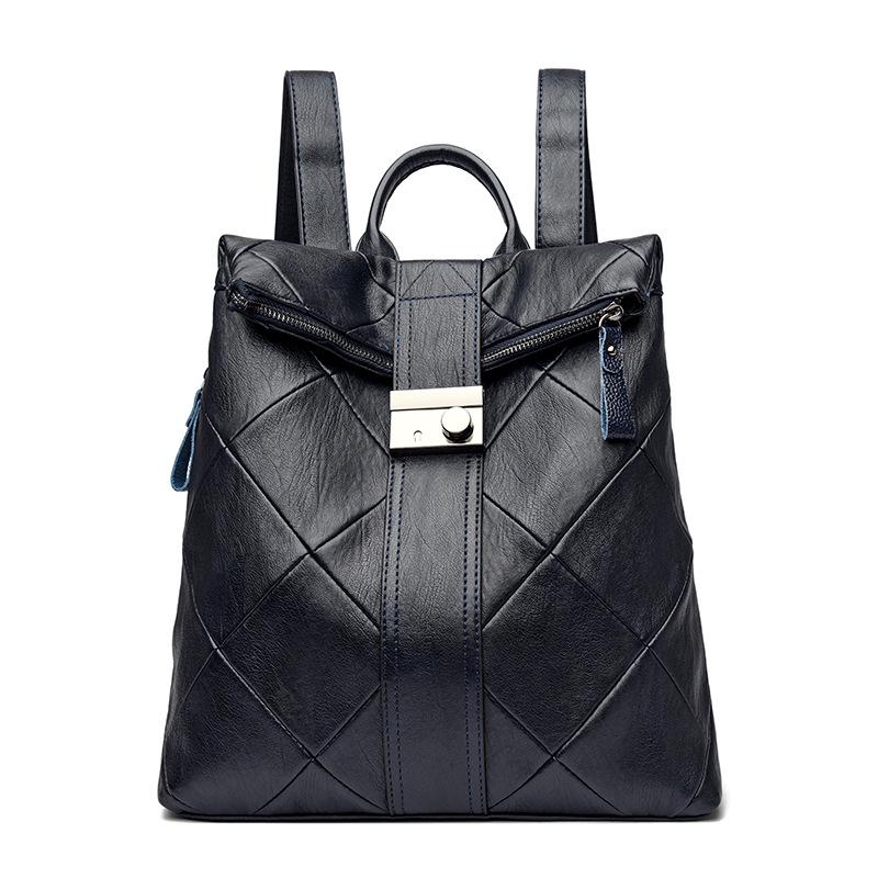 Модный женский рюкзак для путешествий через границу, вместительный, с защитой от кражи чёрный