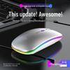 Rechargeable Dual-Mode Wireless Bluetooth Mouse with Custom Logo - Silent & Luminous for Business and Gaming