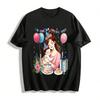 Adult Parent-Child Birthday Themed Printed Top Pure Cotton T-shirt