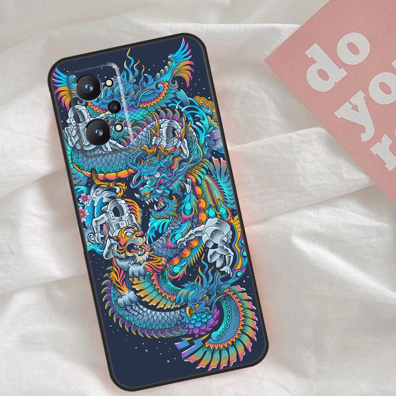 Fashion Chinese Dragon Case For Realme C51 C75 C63 C61 C55 C53 C35 C65 C67 C71 15 11 12 13 14 Pro Plus GT6 GT7 Pro