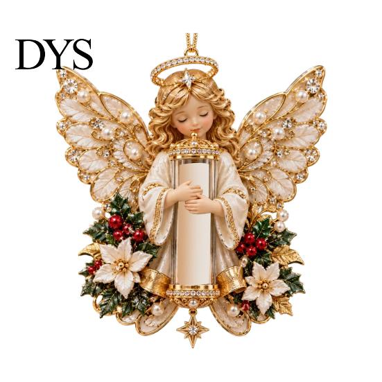 Weihnachtsbaum Hängender Geldhalter Engel Ornament, Acryl Geld Anhänger für Andenkenbehälter Feiertagsdekoration, Festliche Saisonale Geschenke Holografisch