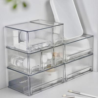 Under-table Luxury Makeup Organizer: Dust-Proof Mirror Cabinet & Drawer