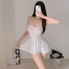 Sexy Pajamas Sexy Uniform Ice Silk Suspender Hip Skirt Stockings Seduction Passion Robe