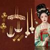 1 set Chinese Style Ancient Hair Stick Pearl Flower Hair Comb Vintage Hanfu Hair Accessories  Women