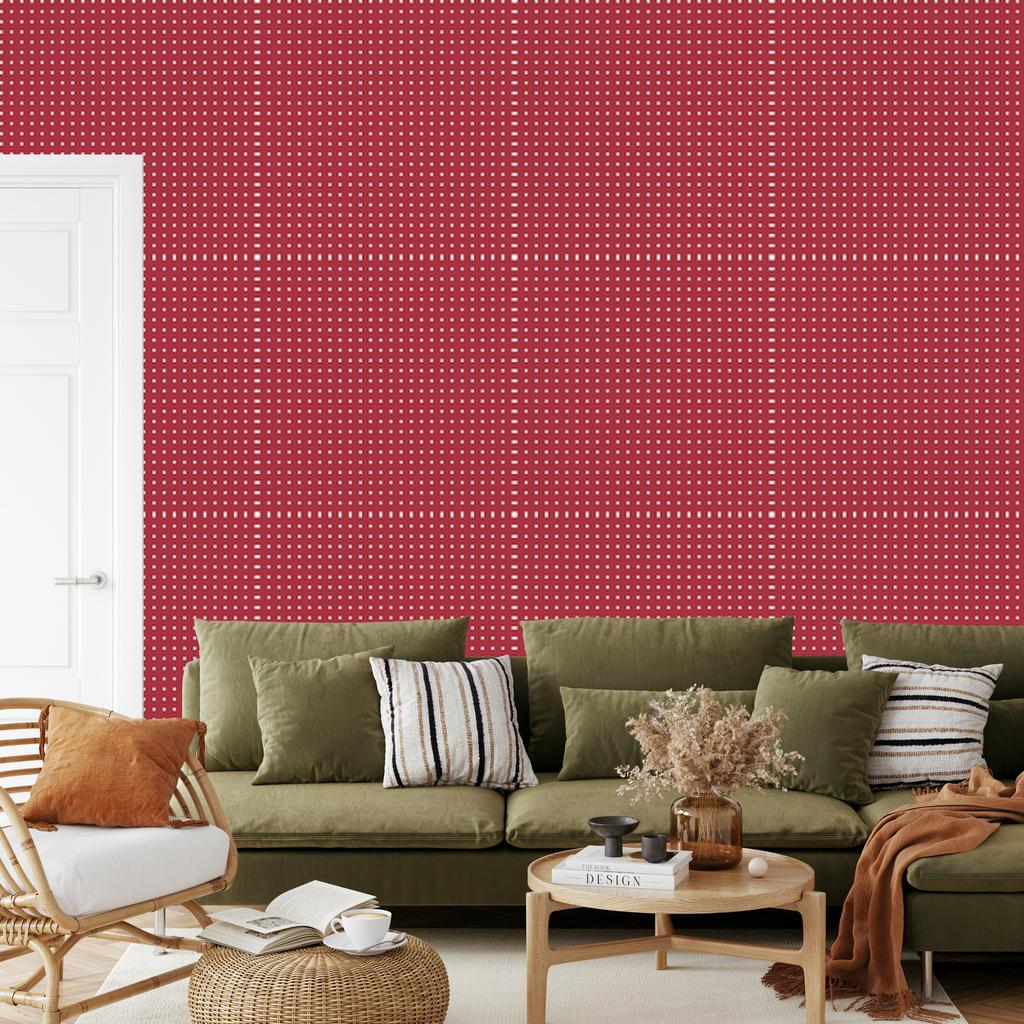 Red Dots Wallpaper, Red Center for Living Room and Bedroom 50x1000