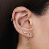 Pravý Velký ASTM F136 Titan 16G CZ Seskupený Climber Stud Náušnice Labret Helix Tragus Chrupavka Stud Plochý Zadní Piercing
