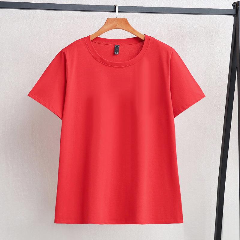 

Plus Size Women s Pure Cotton Short Sleeve Top – Slimming, Versatile Extra Large Half Sleeve T-shirt 3XL (Weight 120-165 lbs)