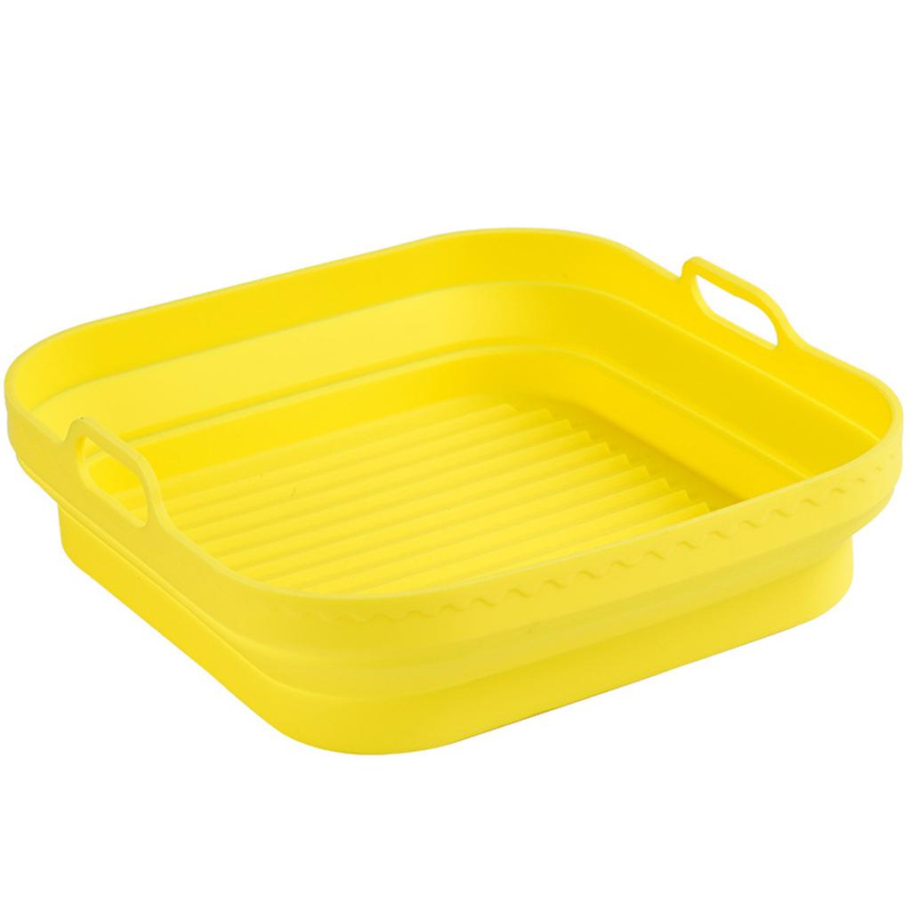 Foldable Silicone Air-Fryer Basket High Temperature Resistance Air-Fryer Pan Kitchen Supplies