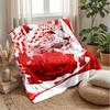 Purple Leopard Flowers Theme blanket Lightweight Warm Flannel Blanket Decorative Throw Blanket for Home Decoration