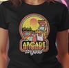 Retro Arcade Wizard T Shirt, Vintage Gamer Tee, 80s Arcade Machine Graphic Tshirt, Retro Gaming Top, Nostalgic Gamer Gift, Unisex Top
