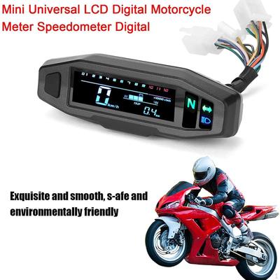 Motosiklet Dijital LED Takometre Gösterge Işığı ile RPM LCD Hız Göstergesi Gösterge Paneli Değişim için
