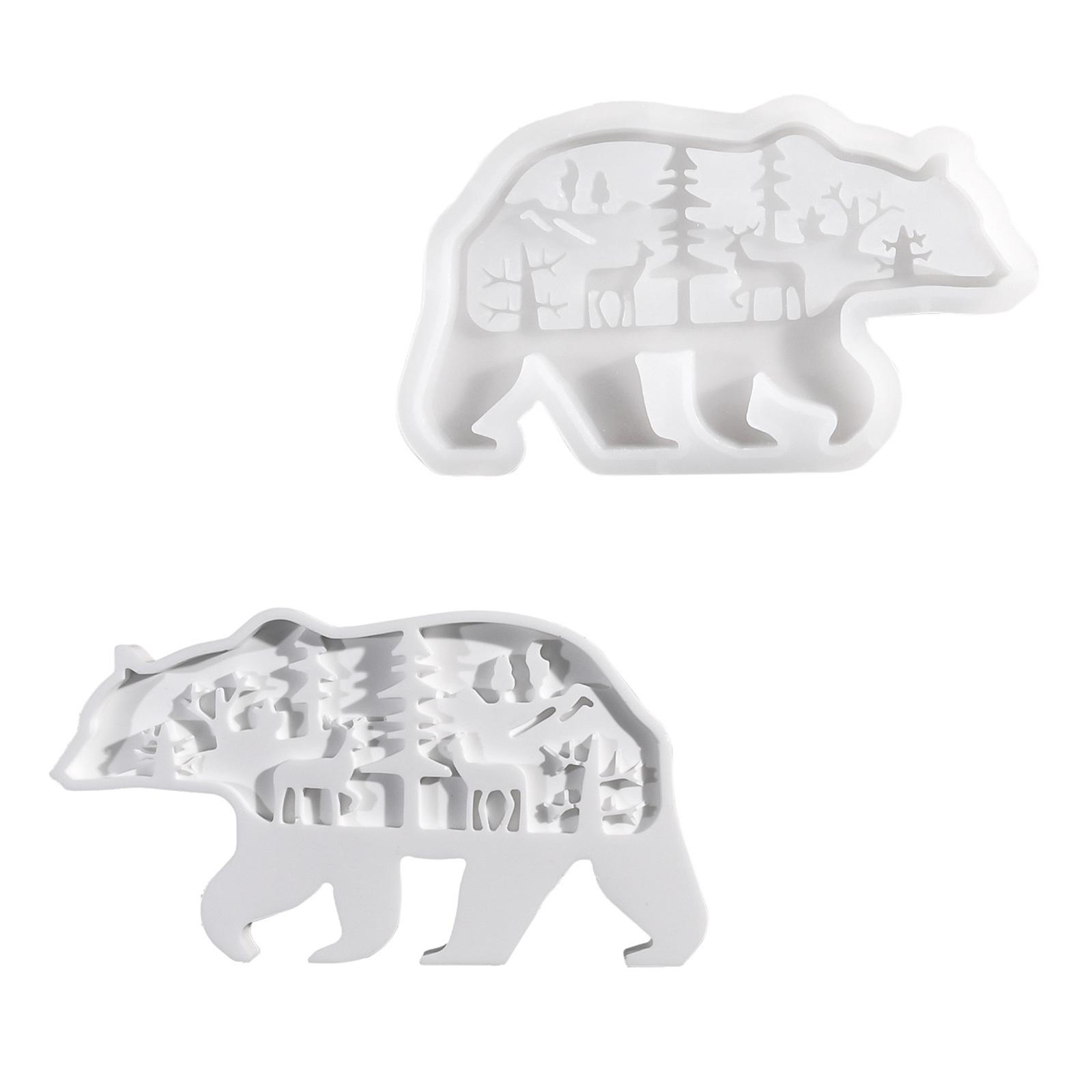 

Практичный Прочный Силиконовый Молд Аксессуар для Подсвечников в Виде Белых Медведей Портативный для Подарков Ручной Работы и Домашнего Акцента