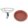 Plastic Bird Bath Feeder Adjustable Deck Mounted Bird Bath Practical Garden Bird Bathtub  Outdoor