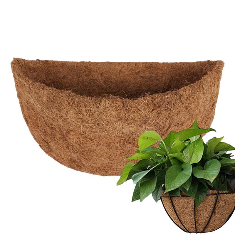 10/12/14 Inch Hanging Basket Liner Round Coconut Liners For Plant-ers Natural Coco Basket Replacement Liner Outdoor