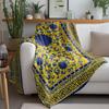 Türkischer Kilim Vintage Ethnisches Muster Flanell bedruckte Decke geeignet für alle Jahreszeiten geeignet für Wohnzimmer Büro Sofa und Reisen