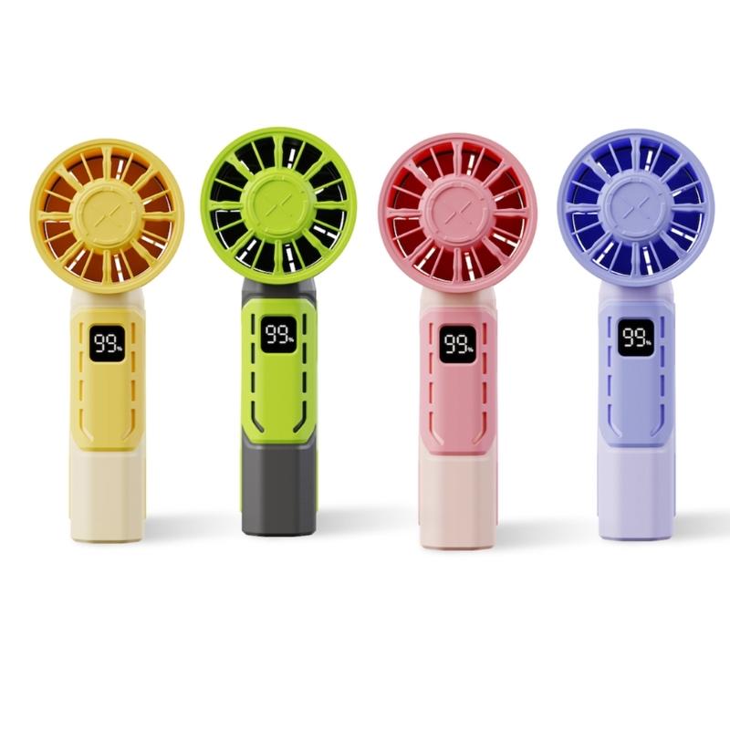 Portables Handheld Fan,Speed(1-100) Adjustable Small Fan,4000mAh Battery Rechargeable Personals Fan,Digital Display