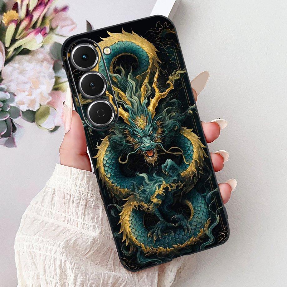 Soft Slim Silicone Cover For Tecno Spark 40 Pro Pro+ KM6 KM7 Funda Cat Rose Flower Dragon Fashion Pattern Shockproof Bumper Capa