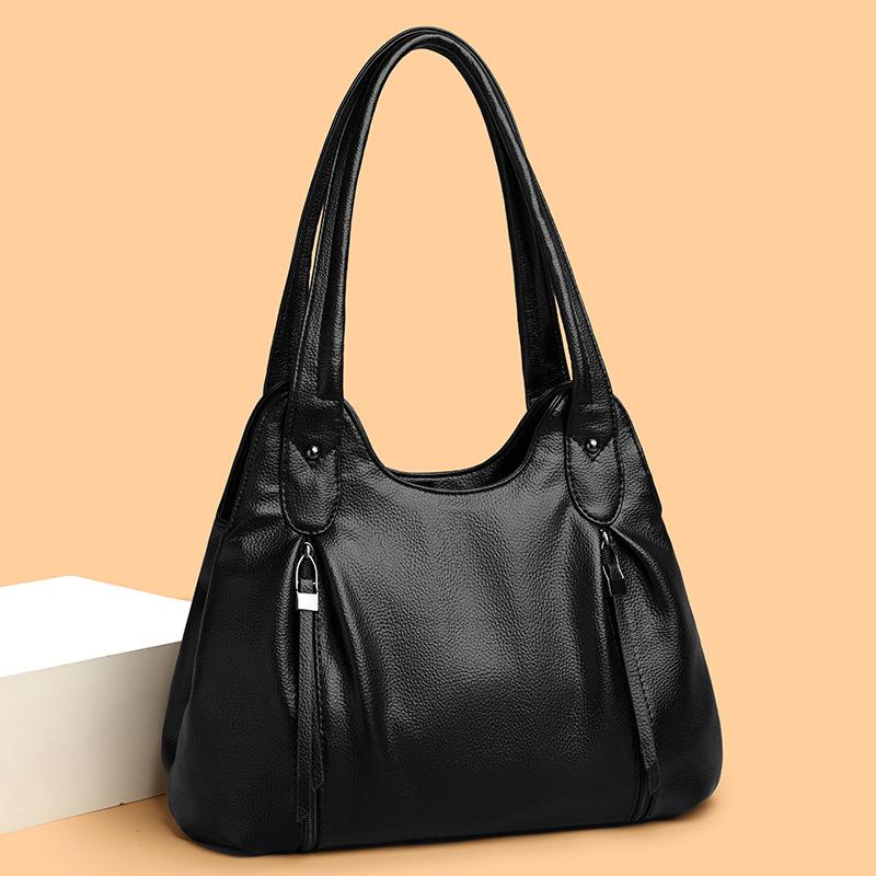 Women's Bag Large Capacity Portable Tote Bag Commuter PU Shoulder Crossbody Bag