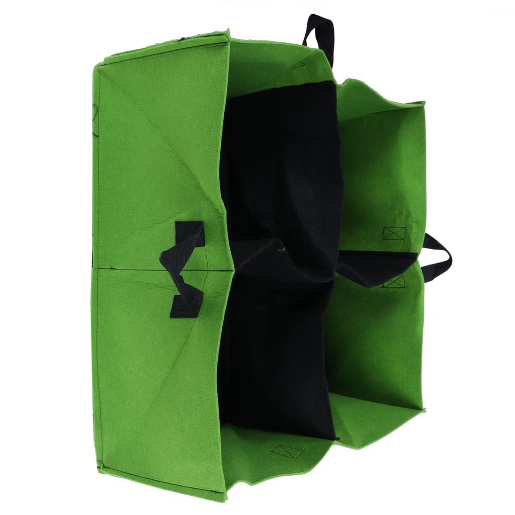 4 Grid Environmentally Friendly Seedling Bag NonWoven Square Plant Growth Bag for Outdoor