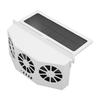 Solar Powered Car Cooler Large Wide Angle 3 Fans Deodorant Energy Saving Car Exhaust Ventilation Fan White