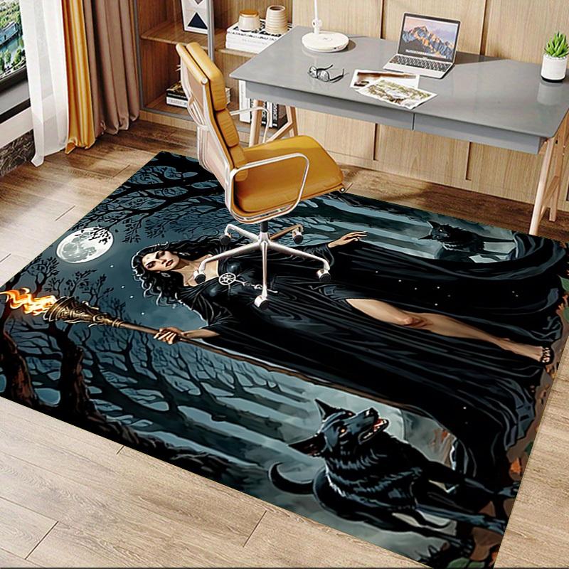 1pc Moonlit, Witchcraft Carpet Anti Slip Polyester Floor Mat for office.Bedroom