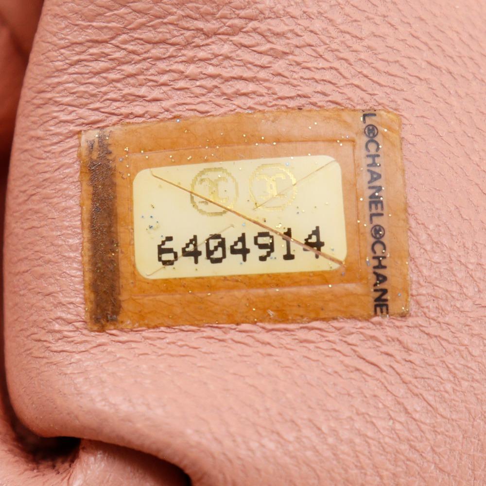 Chanel Matelasse COCO Mark Tote Bag A15688 Chain Tote Pink Caviar Skin Women Used