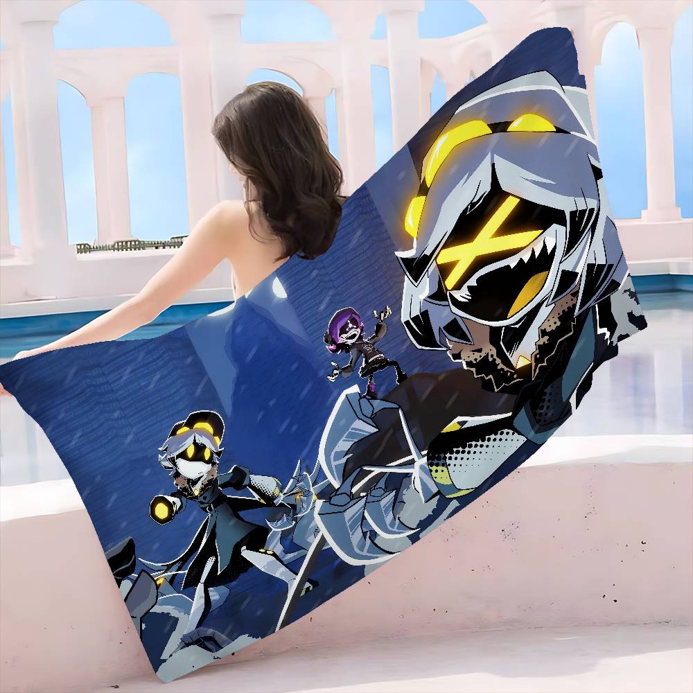 Anime Murder Drones Beach Towel Colorful Bath Towels For Girl Microfiber Quick Dry Custom Sand Free Beach Yoga Spa Gym Pool