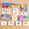 Children Cognition Puzzle Toys Toddler Kids Iron Box Cards Matching Game Cognitive Card Car Fruit Animal Puzzle Pair Puzzles