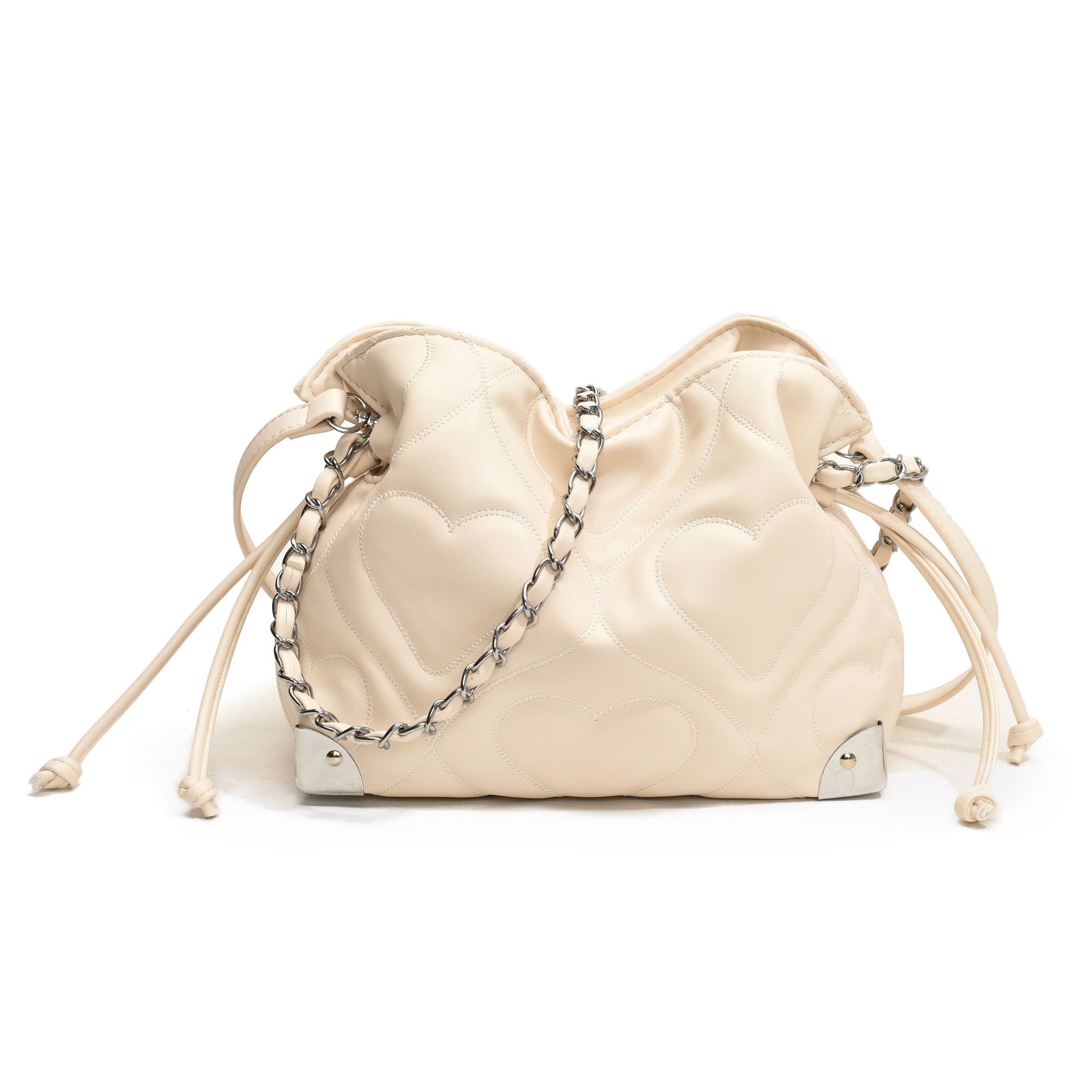 

Модная сумка-ведро на осень и зиму, ретро-ромб, простой и нишевый выбор. белый