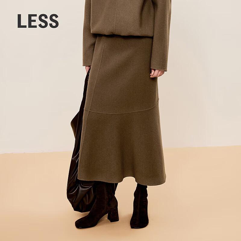 Women s Retro Lamb Wool Long Skirt S