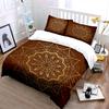 Golden Mandala Design Set - Decor Soft Comfortable Duvet Cover Bedding Set Included 1*Duvet Cover & 2*Pillowcases, Gift