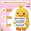 New Funny Emotional Support Positive Crochet Duck Doll Christmas Home Decoration Handmade Knitted Duck Desktop Ornament Gifts