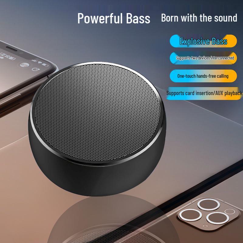 Mini Bluetooth Speaker with HiFi Sound, Card Slot, and Compact Design for Powerful Outdoor Audio - Model BS01