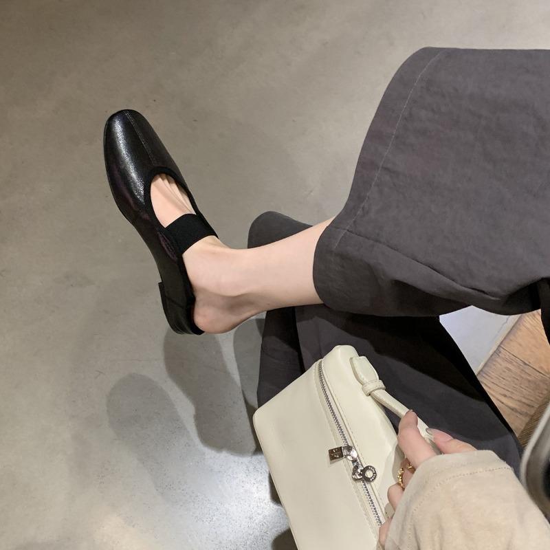 ~ Sheep pattern round head elastic belt versatile and comfortable Mary Jane shoes women's spring and summer