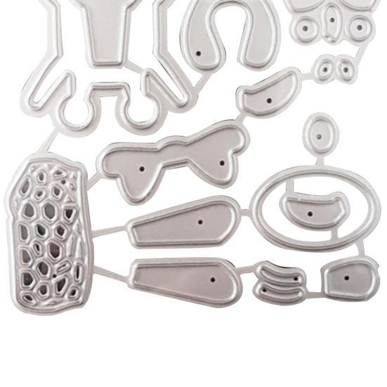 Troqueles de corte de jirafa de dibujos animados para scrapbooking, repujado de metal, moldes para manualidades de papel
