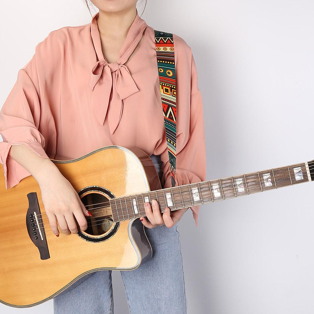 

Регулируемый ремень для гитарного ремня для деталей инструментов акустической гитары (красный)